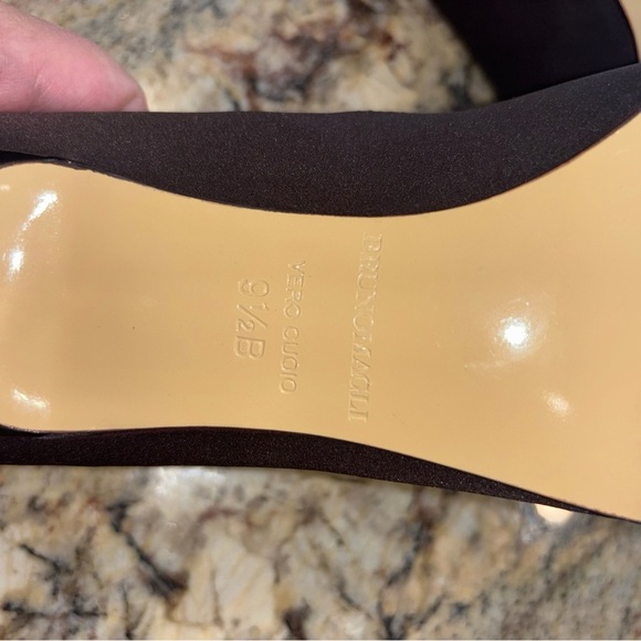 Bruno Magli Brown Satin Pumps - Picture 8 of 10